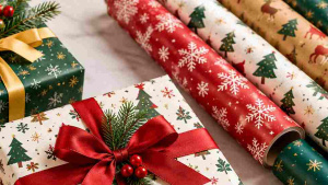 Christmas Wrapping Paper Jumbo Rolls for Large Gifts